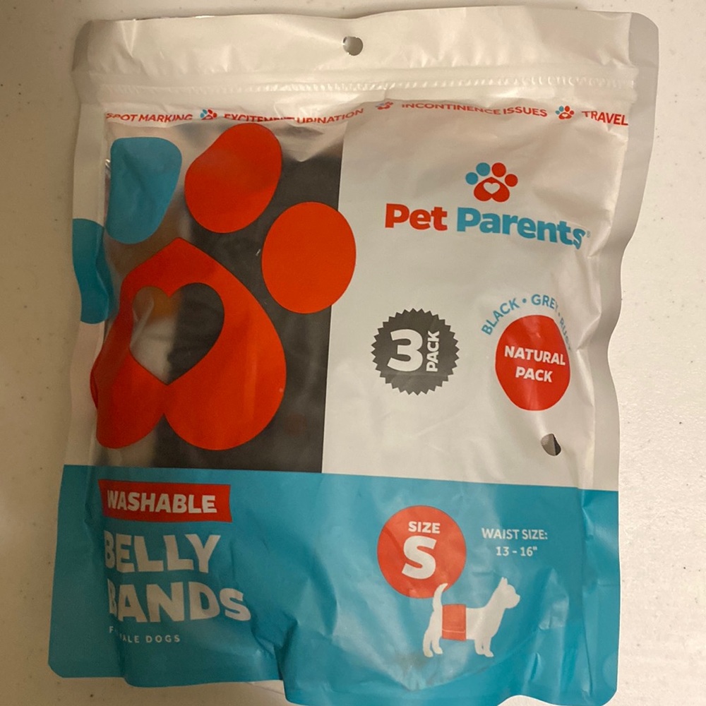 NIP BELLY BANDS for male dogs. Washable size small.